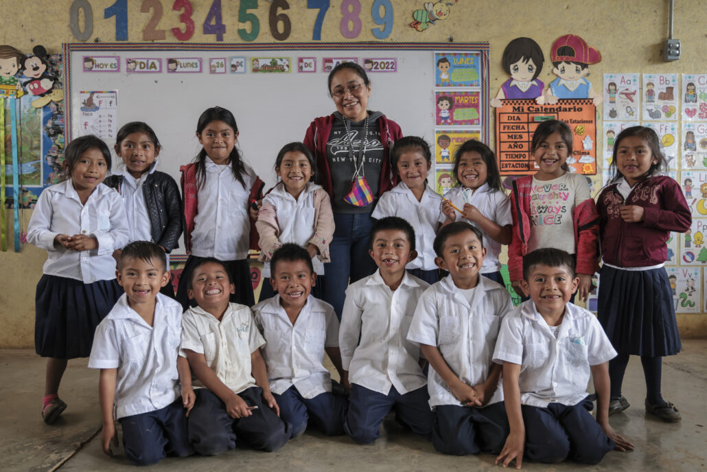 primer grado en la escuela La Esperanza