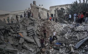 devastación luego del ataque de Gaza