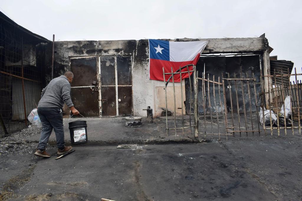 casas quemadas por los incendios forestales en Chile